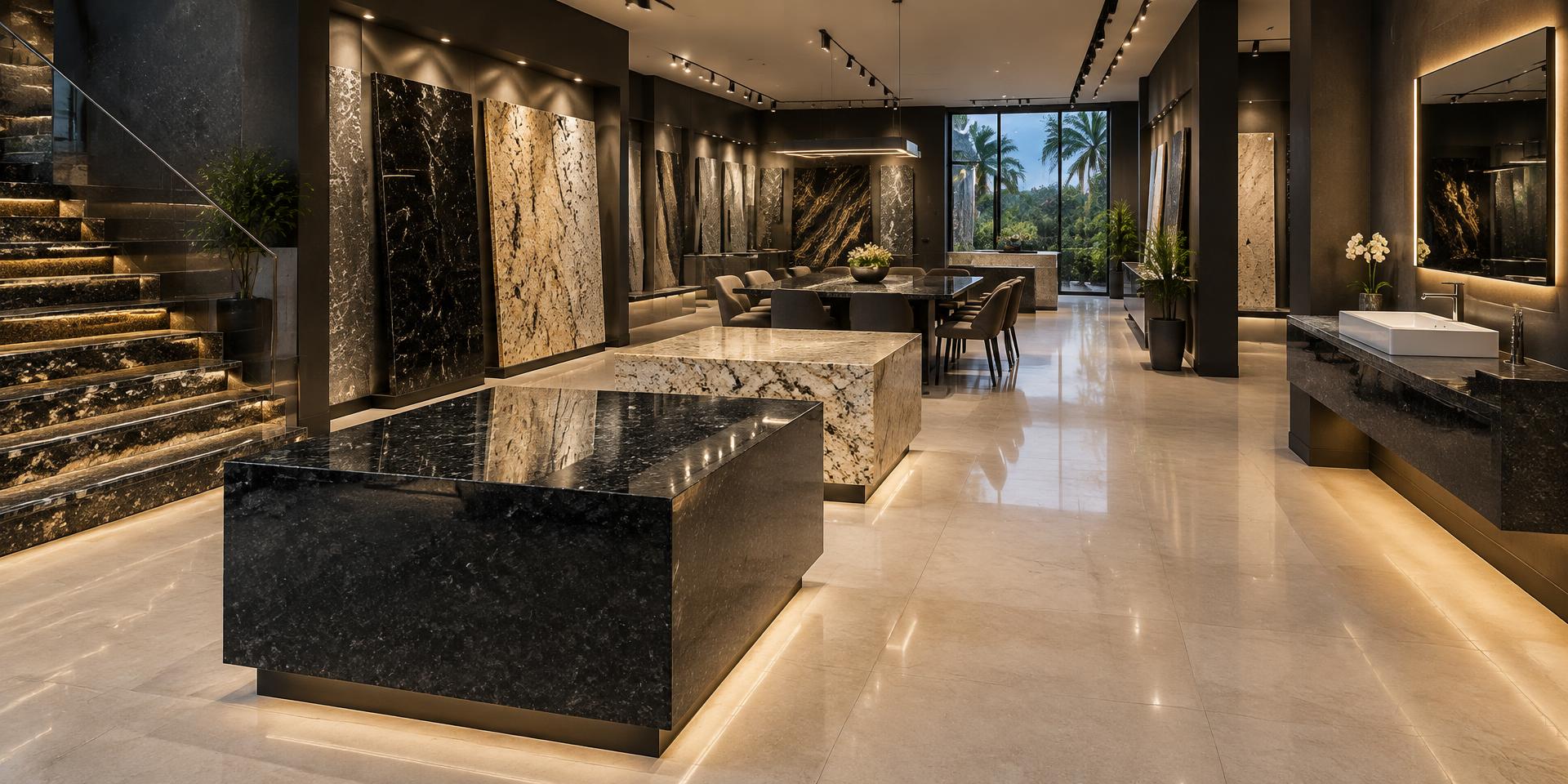 Luxury stone kitchen design visualisation